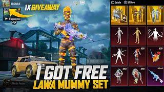 OMG  | I Got Free Lawa Mummy Set? | 1x Giveaway | Lava Mummy Crate Opening | Pubg Mobile