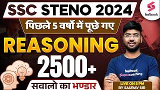 SSC STENO 2024 | Reasoning PYQ's for SSC STENO 2024 | SSC Steno Previous Year Papers | Saurav Sir