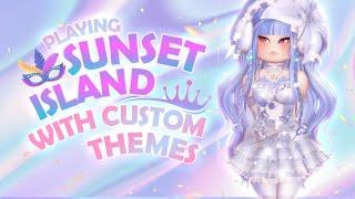 Playing SUNSET ISLAND But With CUSTOM THEMES? (150k  Diamonds Prize!)