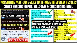 ACCENTURE MAY-JUNE-JULY INTERVIEW RESULT UPDATESINTERVIEW TO ONBOARDING CHANGED PROCESS & TIMELINES