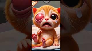 Kitty cat was born deformed #cute #cat #sadcat #kitty #kittycat #poorcat #aicat #aipictures #shorts