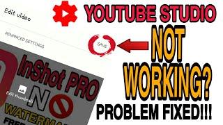 HOW TO FIX SAVE BUTTON NOT WORKING WHEN EDITING THUMBNAILS IN YOUTUBE STUDIO