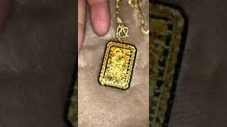 24k chain dragon pendant