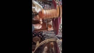 Handspinning Mocha's fiber