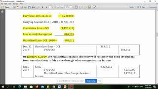 IFRS9 Reclassification : From FAFVOCI to FAAC