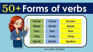 Forms of verb | 50+ Three forms of verb, regular & irregular | In English