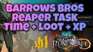 Barrows Bros - Reaper Task - Time + Loot + XP | Runescape 3