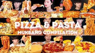 *30+ MINS* PIZZA & PASTA MUKBANG *ASMR* COMPILATION |  BIG BITES | EATING SOUNDS