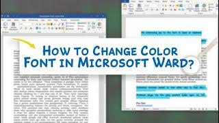 How To Change Color Font in Microsoft Word