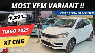 Most VFM CNG Variant!! Tata Tiago Facelift 2025 | XT CNG | On Road Price | Interior | Features M2S