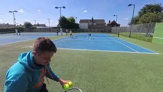 Full Tennis Lesson - Raw Footage