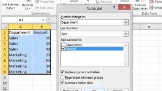 Excel 2010: How To Create a Subtotal - Tutorial Tips and Tricks