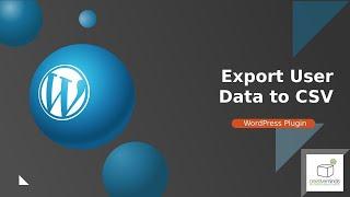 Export User Data to CSV WordPress Plugin