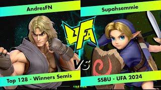 UFA 2024 SSBU - AndresFN (Ken) vs Supahsemmie (Young Link) - Top 128 Winners Semi-Finals - SSBU