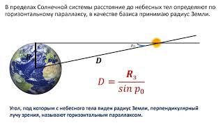 9 класс. Определение расстояний в астрономии методом параллакса