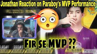 jonathan reaction  on paraboy's mvp performance in the tournament, jonathan surprised 