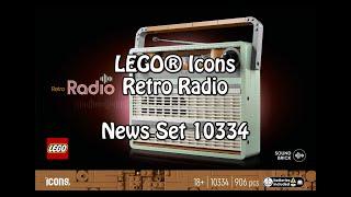 LEGO Retro Radio mit Sound (Icons Set 10334): Klemmbausteinlyrik News