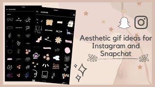 Aesthetic gif ideas for Instagram Stories | Snapchat stories | Streaks