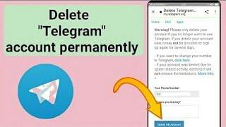 How to delete telegram account permanently