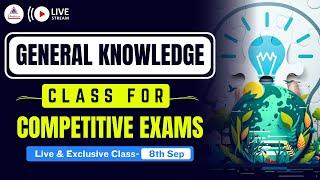 Important General Knowledge Live Class of 8th Sep for #wbcs #wbp #kpsi #cgl #chsl #bank #rail