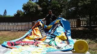 Cloud 9 crayon bouncy house - set up.