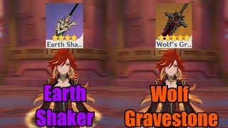 Mavuika R1 Wolf's Gravestone Vs R5 Earth Shaker || Genshin Impact