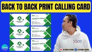 PAANO MAG PRINT NG BACK TO BACK CALLING CARD | BUSINESS CARD | CANVA TEMPLATE | TAGALOG TUTORIAL