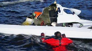 F2 powerboat crash and rescue operation / UIM F2 Grand Prix of Finland 2016