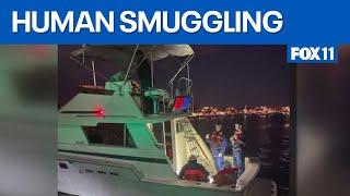 Human smuggling boat with 21 migrants on board