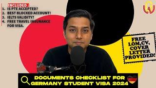 Crack the Code: The Complete Germany Student Visa Document Checklist 2024 ! Coracle blocked Acc.