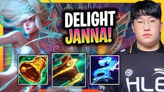 DELIGHT CRAZY GAME WITH JANNA! | HLE Delight Plays Janna Support vs Braum!  Season 2024