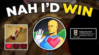 Obtaining the "Nah, I’d win" badge - Roblox Slap Battles (full recording)