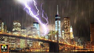 Epic Thunderstorm Sounds over New York City | Rain, Thunder and Lightning Sound Effects for Sleeping