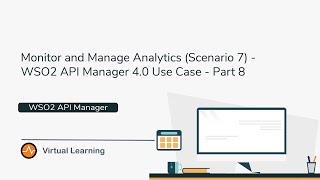 Monitor and Manage Analytics (Scenario 7) - WSO2 API Manager 4.0 Use Case - Part 8