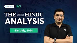 The Hindu Newspaper Analysis LIVE | 21st July 2024 | UPSC Current Affairs Today | Mukesh Jha