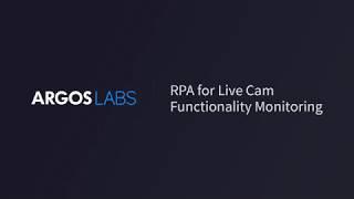 Low-code/RPA for Live cam Functionality Monitoring