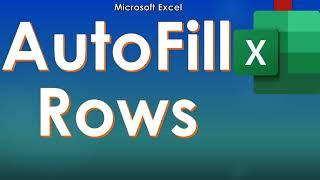 How to AutoFill Rows in Excel | Autofilling Feature to extend Numbers, Weekdays