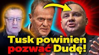 Tusk powinien pozwać Dudę! Płk Piotr Wroński o skandalicznej wypowiedzi prezydenta PiS