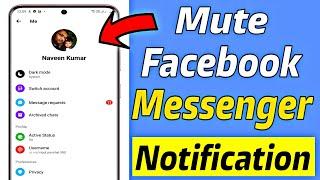 Mute facebook messenger notification | how to turn off facebook messenger notification 2021