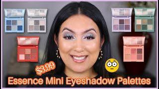 ESSENCE COSMETICS NEW MINI EYESHADOW PALETTES/REVIEW,SWATCHES AND LOOK/MAHEEMARYADA