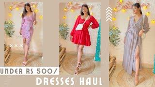 CUTE~DRESS~HAUL•∆|Affordable  dresses|Under rs 500|TRYON & REVIEW| |BUTTERFLIES #dress haul #dresses