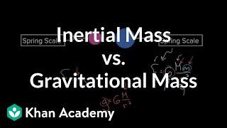 Inertial Mass vs. Gravitational Mass | Circular motion and gravitation | AP Physics 1 | Khan Academy