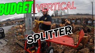 The CHEAPEST Vertical Log Splitter In Action! #firewood