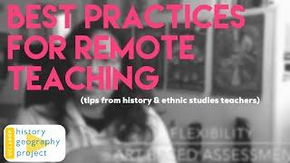 Tips for Remote Teaching