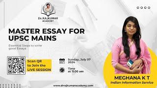 Master Essay for Upsc Civil Services Mains Exam By Meghana K T (cleared CSE three times)