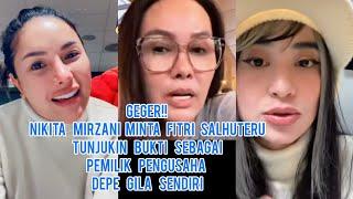 Geger!! Nikita Mirzani Minta Fitri Salhuteru Tunjukin Bukti Pemilik Pengusaha Depe Gila Sendiri