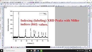 How to label XRD peaks with Miller indices - (hkl) values - 11