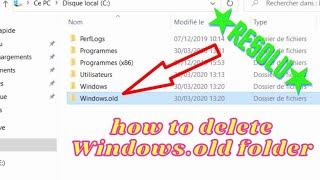 how to delete Windows.old folder from Windows 10