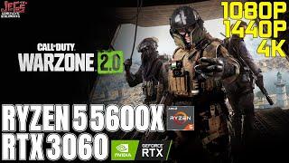 Call of Duty: Warzone 2.0 | Ryzen 5 5600X + RTX 3060 | 1080p, 1440p, 4K benchmarks!