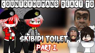 COUNTRYHUMANS  ```React To - Skibidi Toilet  {PART 1}``` // Gacha Club Reaction Indonesia 